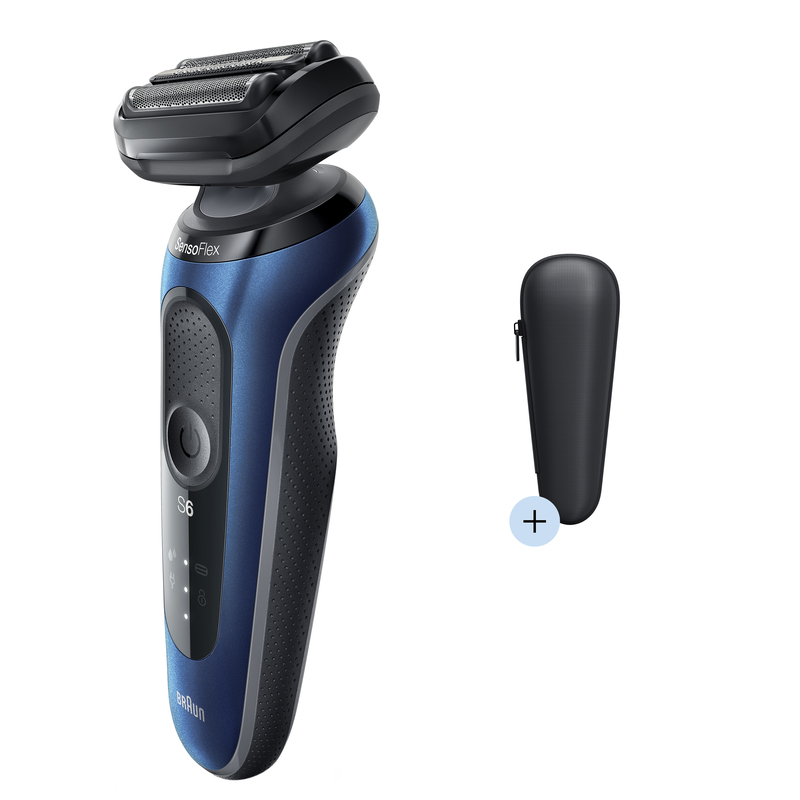 Braun Series 6 60-B1000S Wet & Dry Shaver With Travel Case Blue