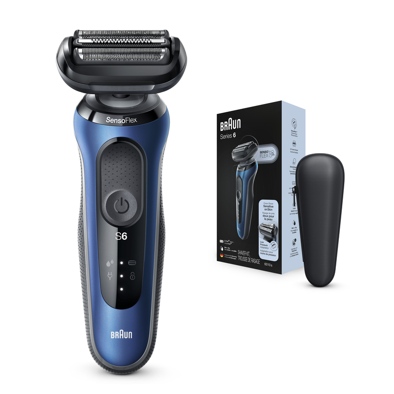 Braun Series 6 60-B1000S Wet & Dry Shaver With Travel Case Blue