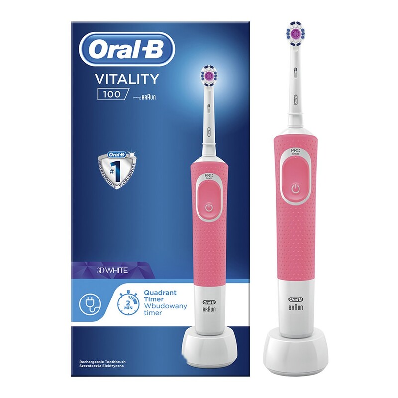 Oral-B Vitality 100 Pink Electric Rechargeable Toothbrush Oral-B Vitality 100 Pink Electric Rechargeable Toothbrush