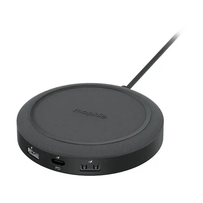 Mophie Wireless Charging Hub With UK Plug Black Mophie Wireless Charging Hub With UK Plug Black