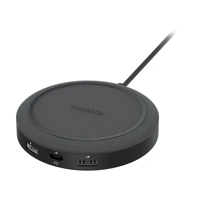 Mophie Wireless Charging Hub With UK Plug Black