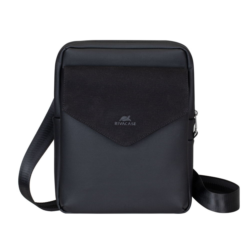 Rivacase 8511 Black Canvas Crossbody Bag 11-Inch