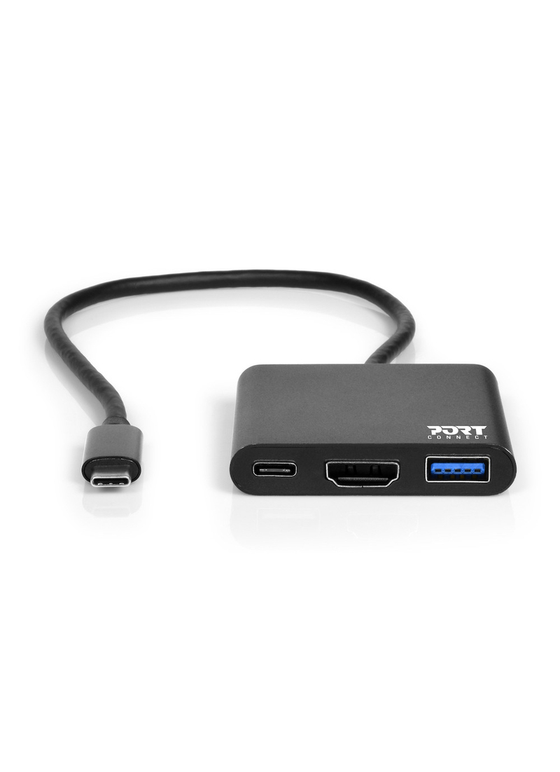 Port Deisgns USB-C Mini Docking Station With HDMI Black