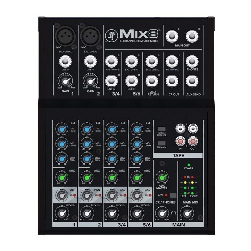 Mackie MIX8 8-Channel Compact Mixer Mackie MIX8 8-Channel Compact Mixer