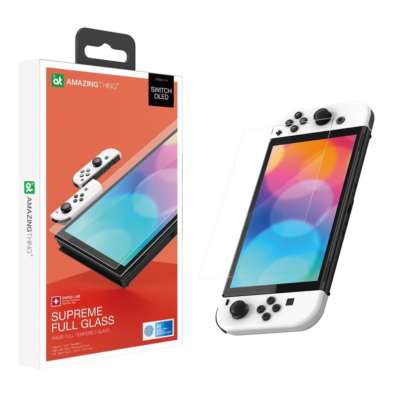 Amazing Thing Supreme Full Glass Screen Protector For Nintendo Switch OLED (2 Pack) - Clear Amazing Thing Supreme Full Glass Screen Protector For Nintendo Switch OLED (2 Pack) - Clear