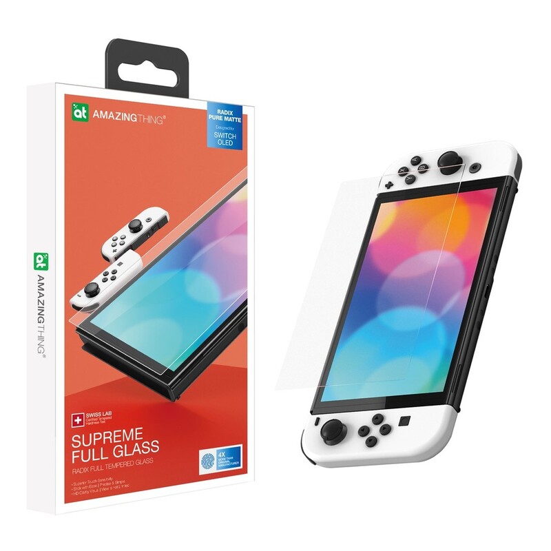 Amazing Thing Supreme Full Glass Screen Protector for Nintendo Switch OLED (2 Pack) - Matte Amazing Thing Supreme Full Glass Screen Protector for Nintendo Switch OLED (2 Pack) - Matte