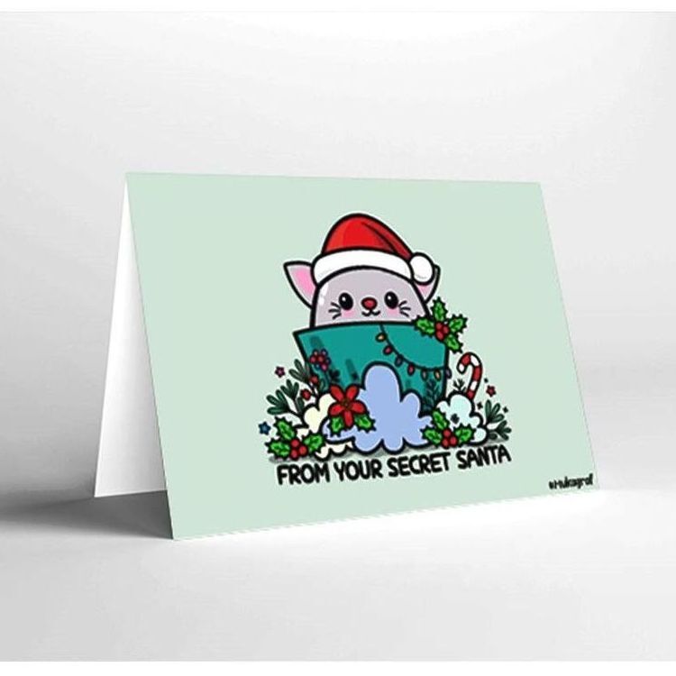Mukagraf Christmas From Your Secret Santa Full Colours Illustration Greeting Card (17 x 11.5cm) Mukagraf Christmas From Your Secret Santa Full Colours Illustration Greeting Card (17 x 11.5cm)