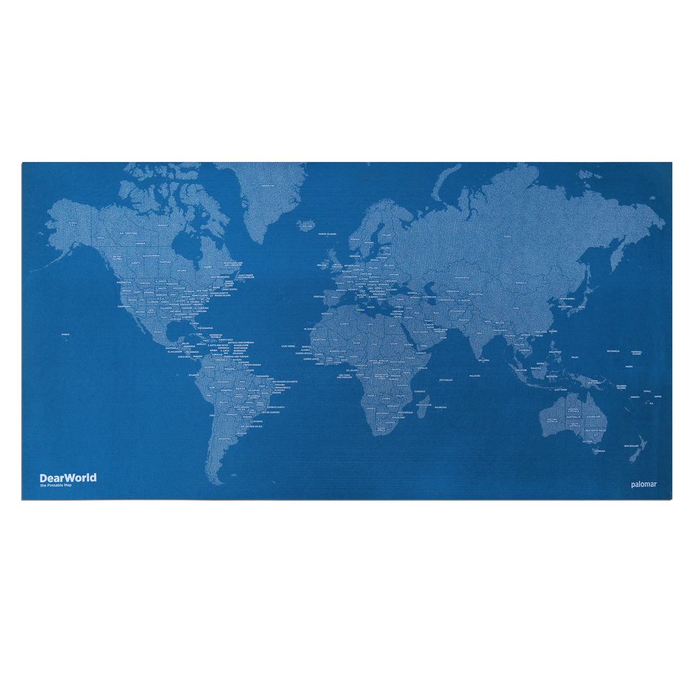 Dearworld Maps With Country Names Standard Blue | Palomar