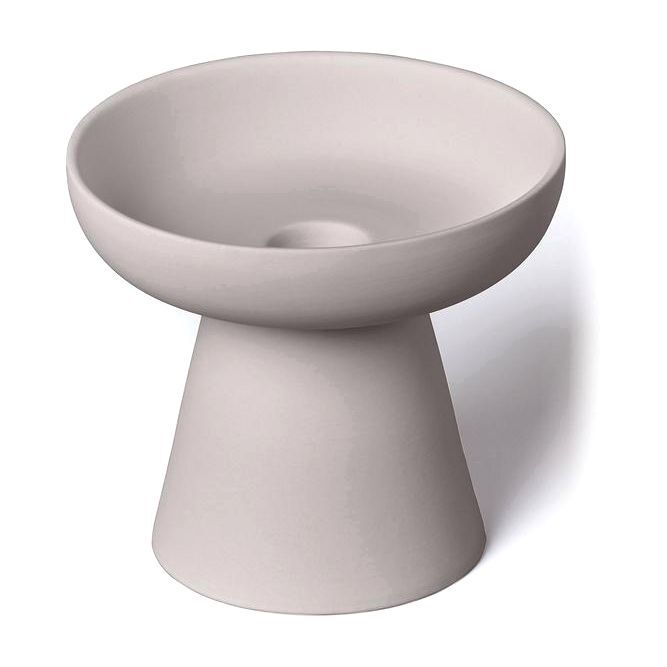 Aery Living Porcini Pillar & Taper Candle Holder Grey Matte Ceramic (Size M)