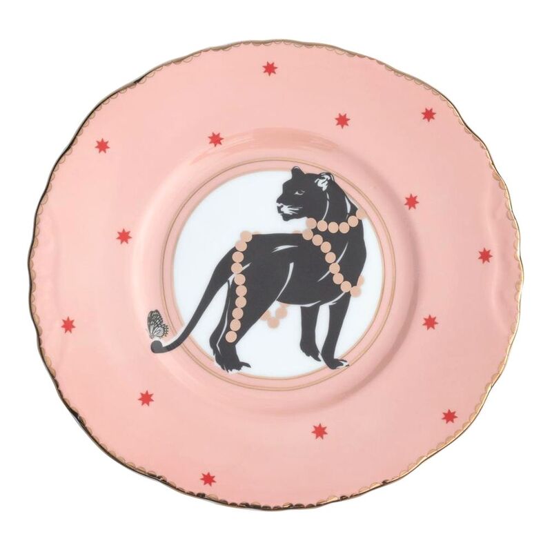 Yvonne Ellen Christmas Panther Plate