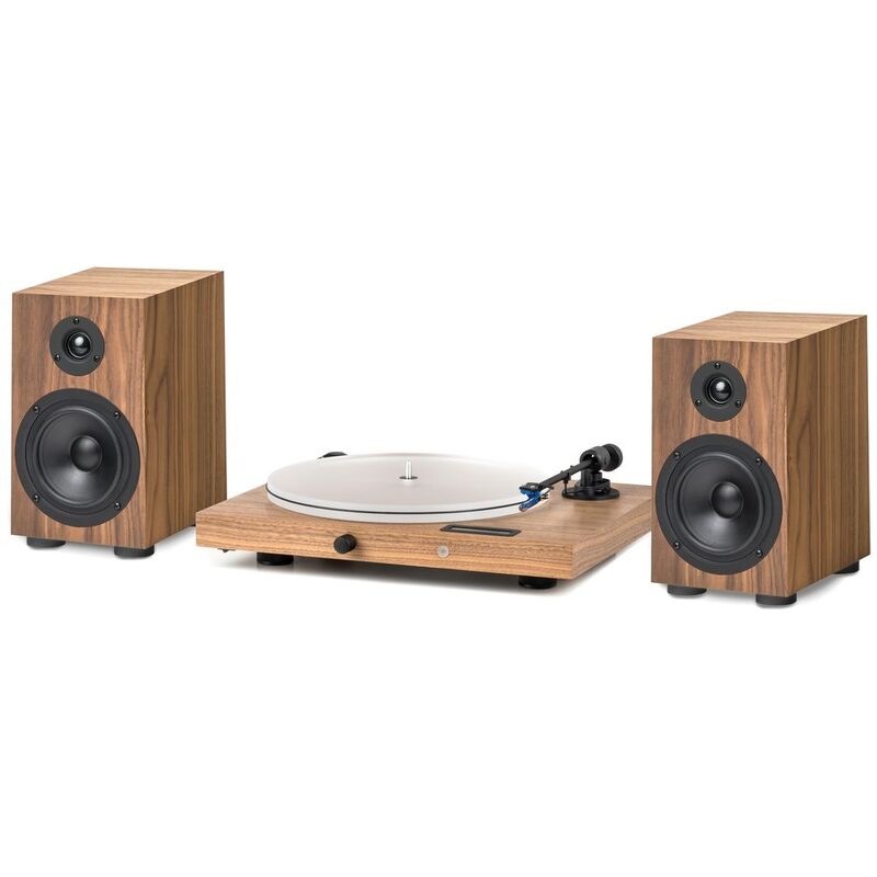 Pro-Ject Juke Box S2 Belt-Drive Turntable with 2 Box Speaker Set - Walnut