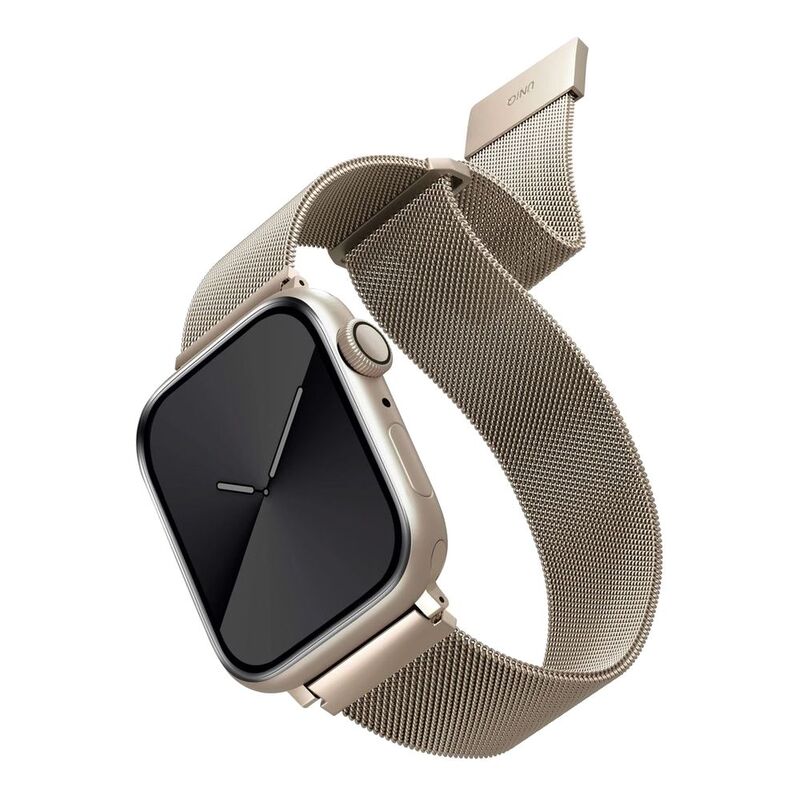 Uniq Dante Apple Watch Mesh Steel Strap 45/44/42mm Starlight Uniq Dante Apple Watch Mesh Steel Strap 45/44/42mm Starlight