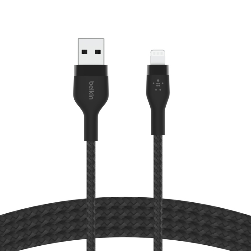 Belkin Silicone Braided Cable USB-A To Lightning 3m Black