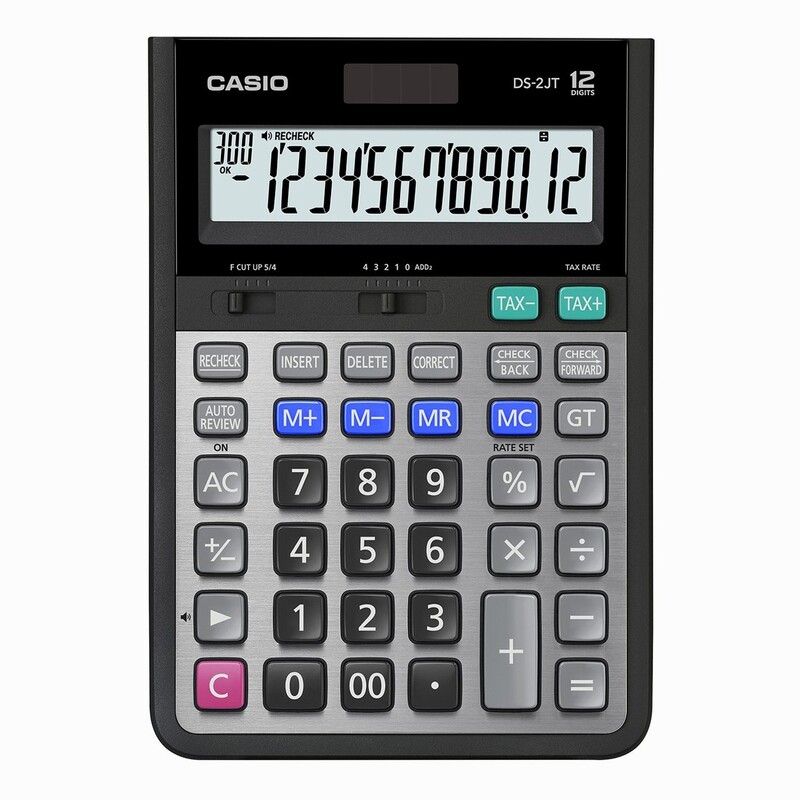 Casio DS-2JT Heavy Duty Calculator Black/Grey Casio DS-2JT Heavy Duty Calculator Black/Grey