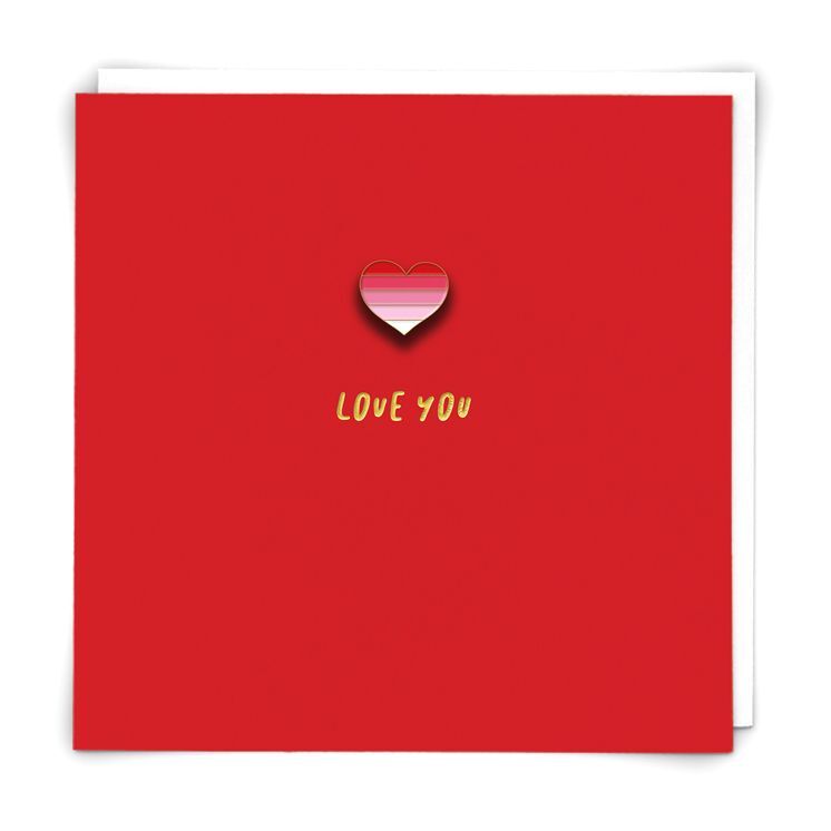 Redback Cards Love You Greeting Card (140 x 140mm)