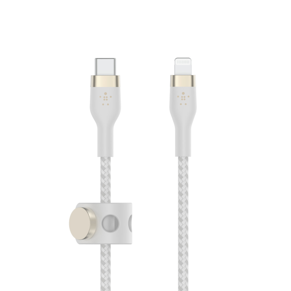 Belkin BoostCharge Pro Flex USB-C Cable with Lightning Connector 1m - White