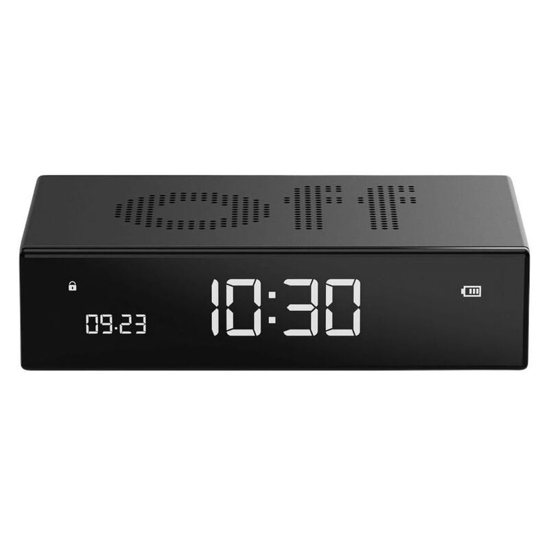 Lexon Flip Premium Alarm Clock - Black