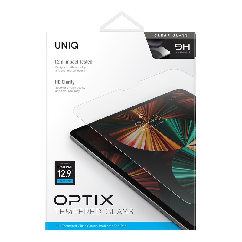 UNIQ Optix Clear Glass Screen Protector for iPad Pro 12.9 3-5th Gen UNIQ Optix Clear Glass Screen Protector for iPad Pro 12.9 3-5th Gen
