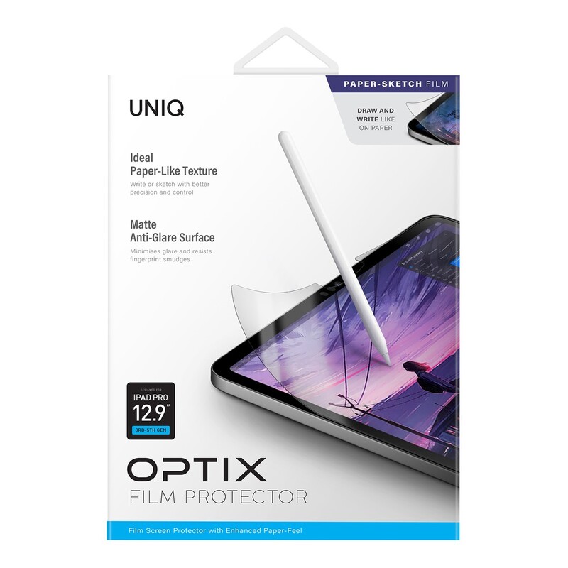UNIQ Optix Paper-Sketch Film Screen Protector for iPad Pro 12.9 3-5th Gen UNIQ Optix Paper-Sketch Film Screen Protector for iPad Pro 12.9 3-5th Gen