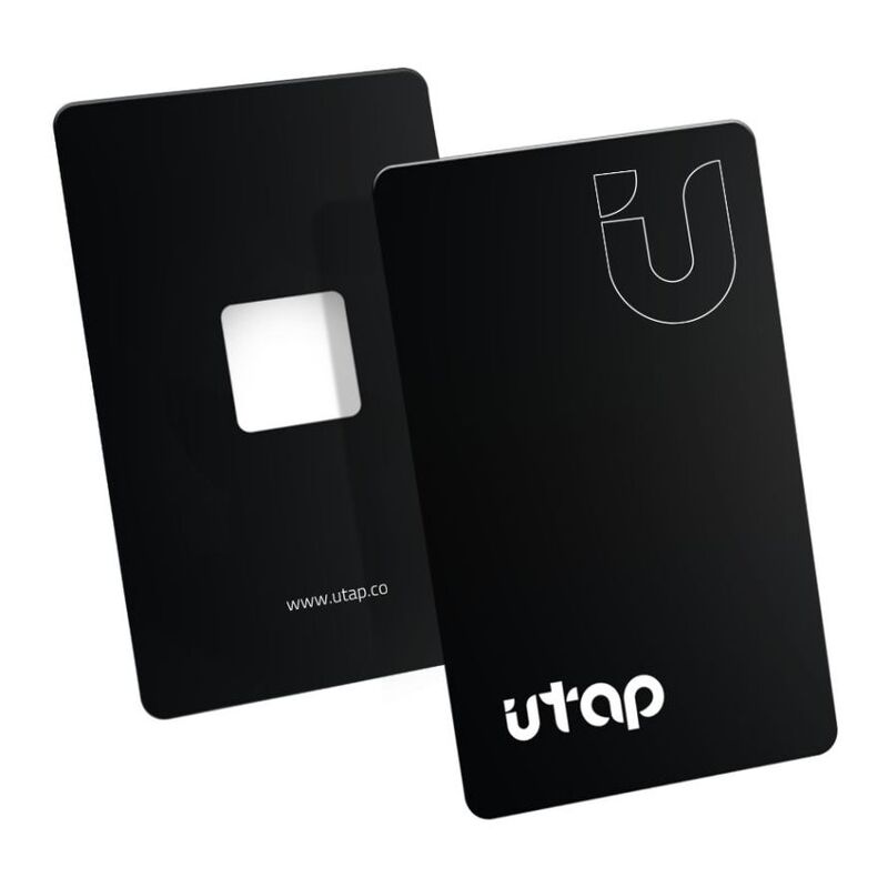 uTap Digital Business Card Black with Built-In NFC Chip and QR Code uTap Digital Business Card Black with Built-In NFC Chip and QR Code