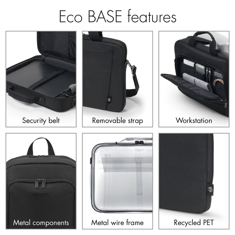 Dicota Eco Slim Case Base Laptop Briefcase (Fits Laptops up to 12.5)