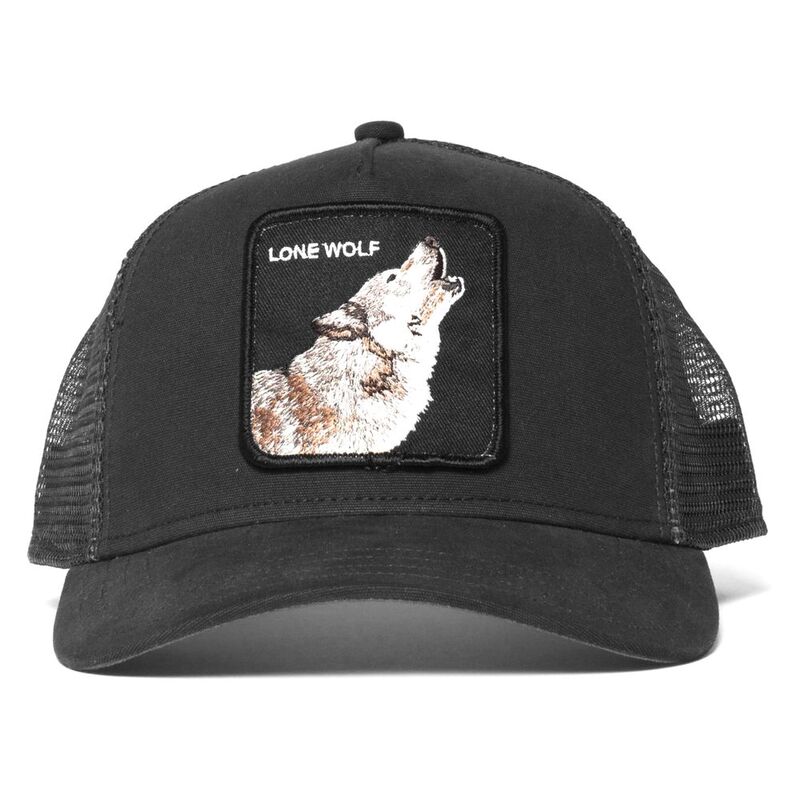 Goorin Bros The Lone Wolf Unisex Trucker Cap - Black Goorin Bros The Lone Wolf Unisex Trucker Cap - Black