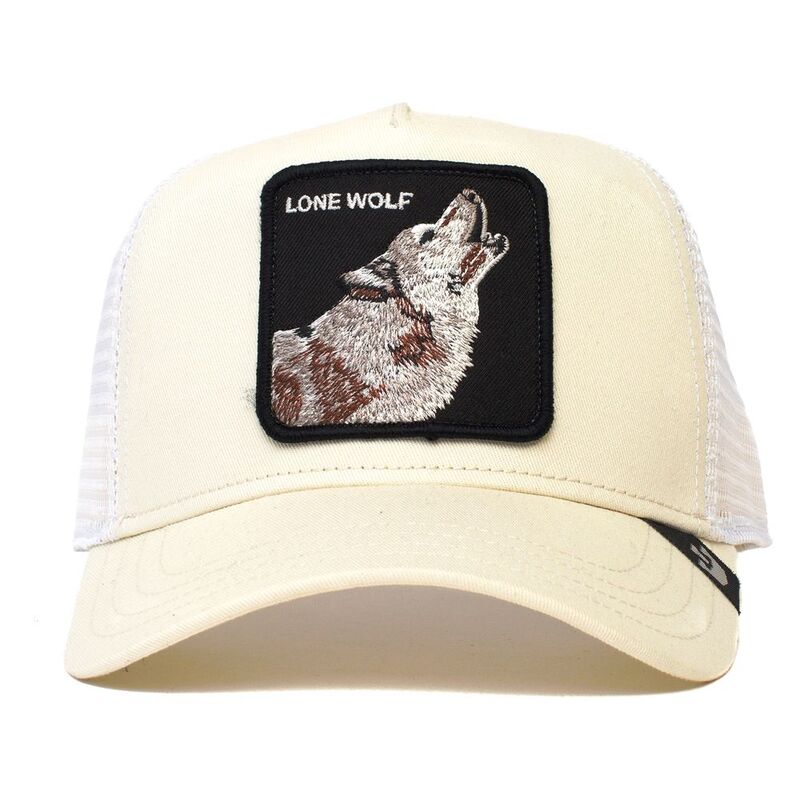 Goorin Bros The Lone Wolf Unisex Trucker Cap - White Goorin Bros The Lone Wolf Unisex Trucker Cap - White