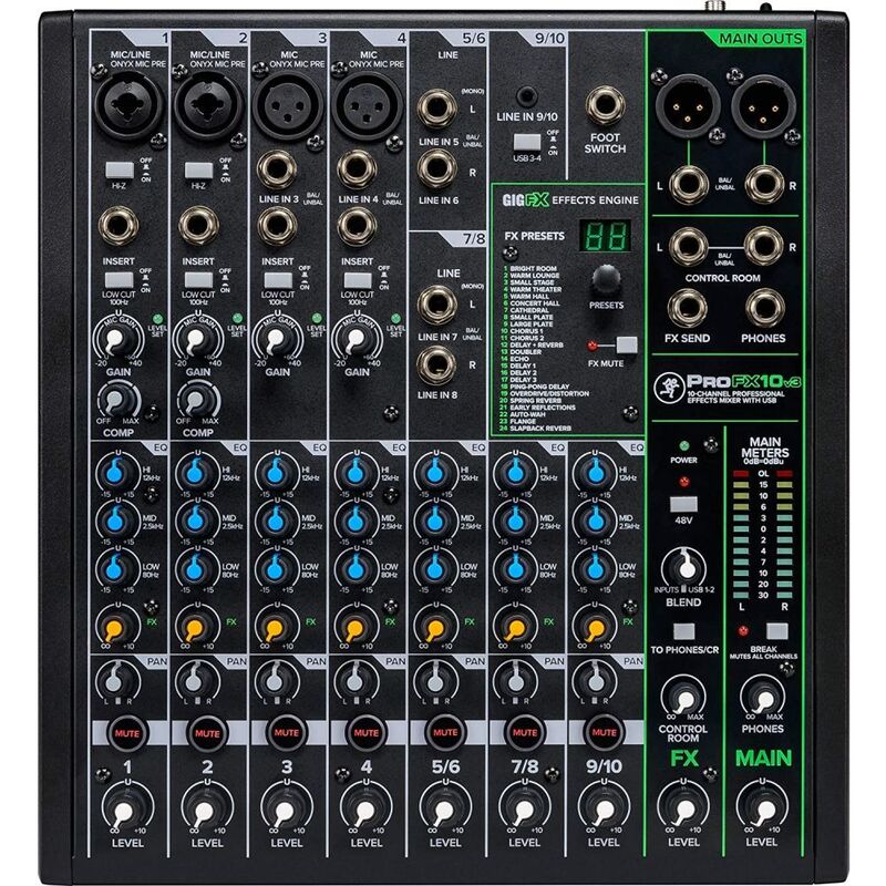 Mackie PROFX10V3 10-Channel Audio Mixer