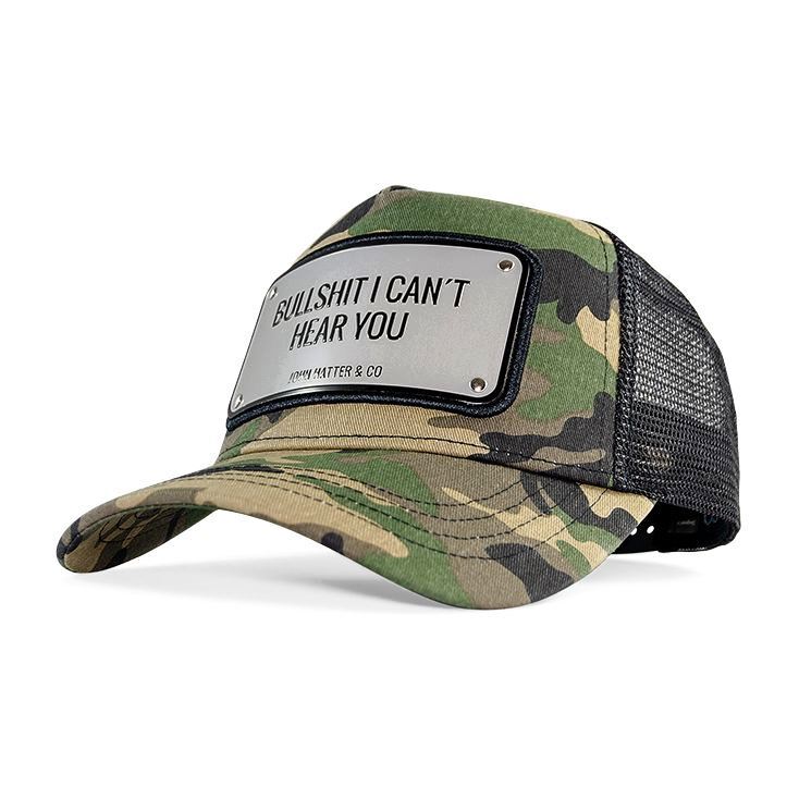 John Hatter & Co Bullshit I Can't Hear You Trucker Cap Camo One Size