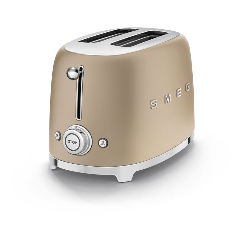 SMEG 2 Slice Toaster 50's Retro Style - Matte Champagne