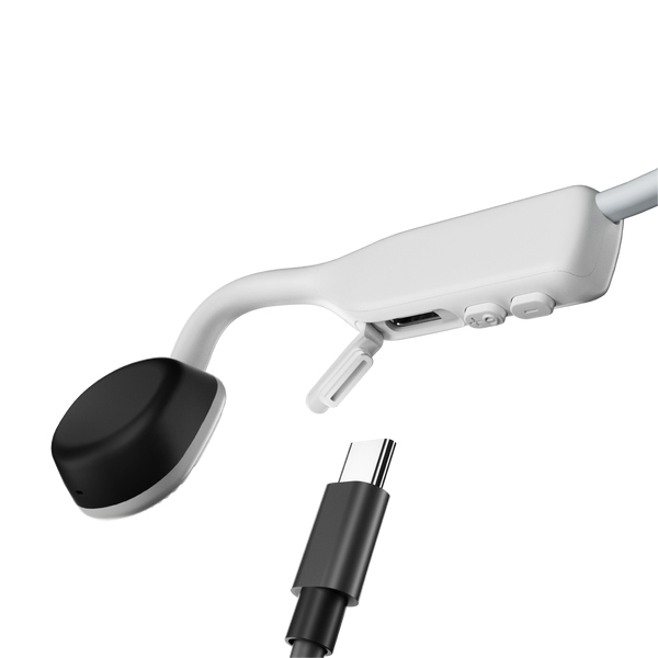 Shokz OpenMove Wireless Neckband Headphones with Mic - White