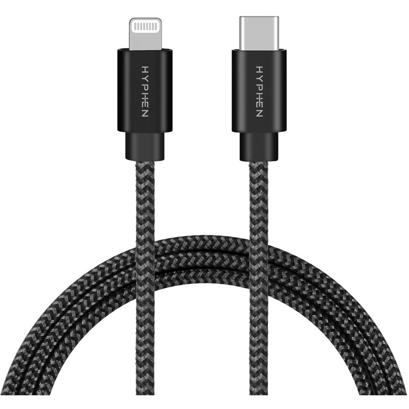 HYPHEN USB-C to Lightning Fast Charging Cable 1M Black HYPHEN USB-C to Lightning Fast Charging Cable 1M Black