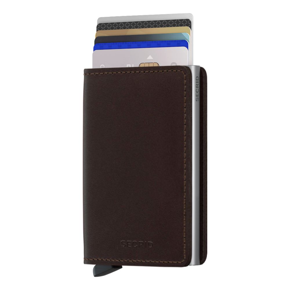 Secrid Slimwallet Original Leather Wallet SO-Dark Brown