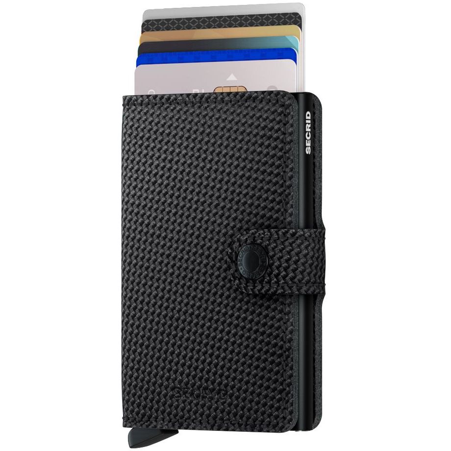 Secrid Miniwallet - Carbon Leather - Black