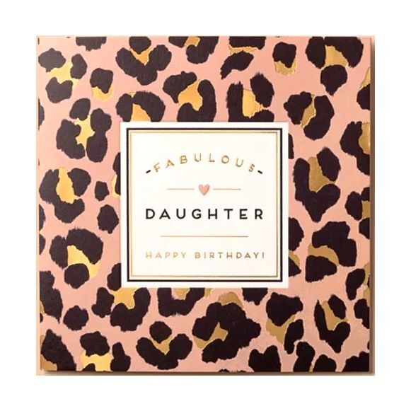 Alice Scott Fabulous Daughter Leopard Print Greeting Card (160 x 156mm) Alice Scott Fabulous Daughter Leopard Print Greeting Card (160 x 156mm)