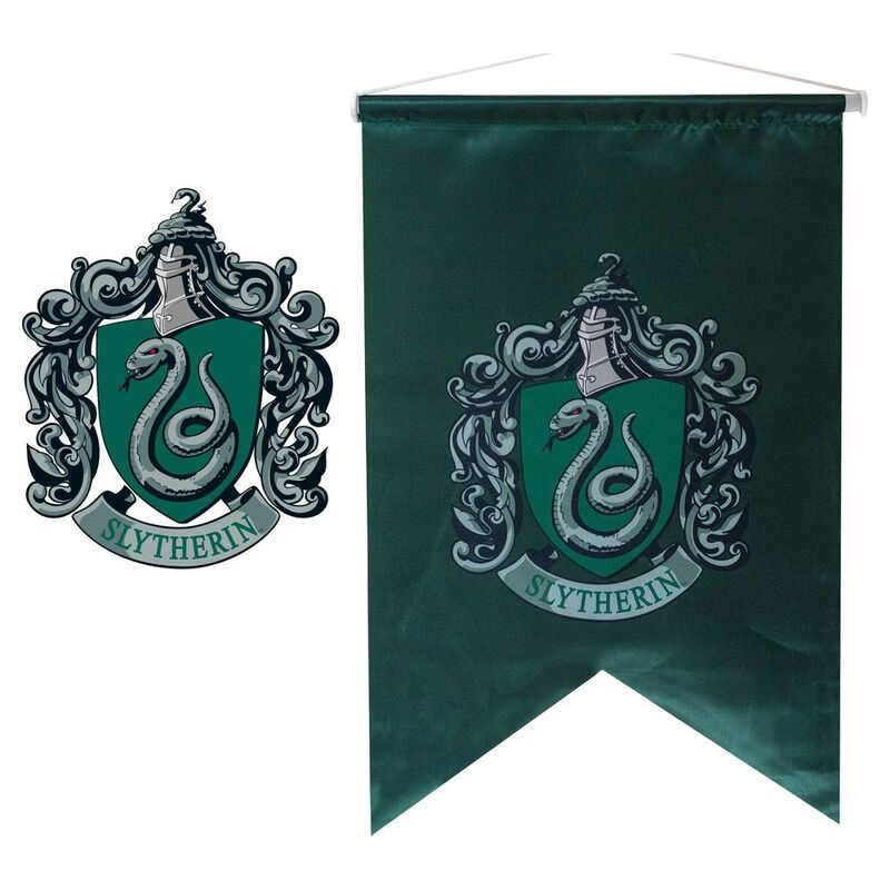 Sihir Dukkani Harry Potter Wizarding World Slytherin Big Pennant Dovetail Cut (50x75cm)