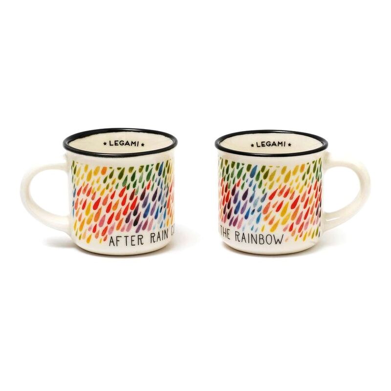 Legami Espresso for Two - Porelain Coffee Mugs 50 ml - After Rain (Set of 2) Legami Espresso for Two - Porelain Coffee Mugs 50 ml - After Rain (Set of 2)