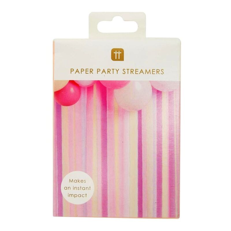 Talking Tables Rose Streamers Mixed Colours (Pack of 7) Talking Tables Rose Streamers Mixed Colours (Pack of 7)