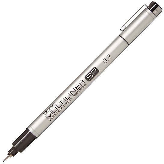 Copic Multiliner SP Refillable Sketching Pen - 0.2mm Nib - Black