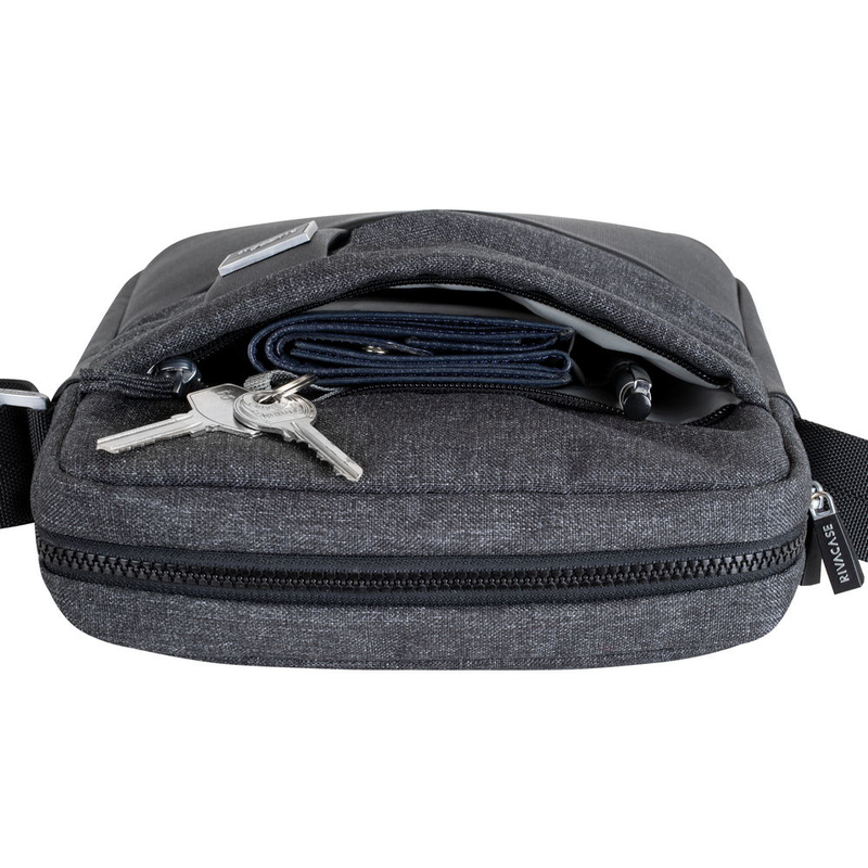 Rivacase Melange Crossbody Bag for Tablets 11-Inch - Black