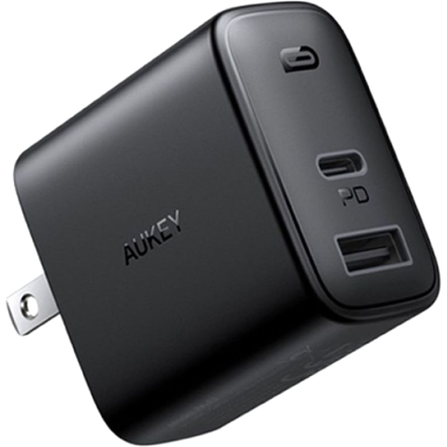 Aukey PA-F3S Dual-Port Compact PD Charger - Black