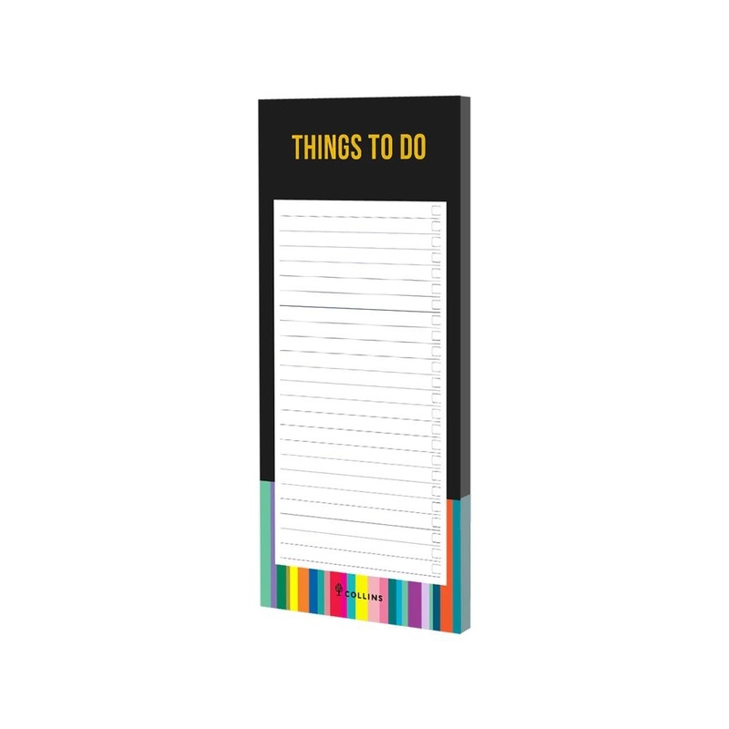 Collins Debden Edge Slim Magnetic To Do List Pad (100 sheets) - Black