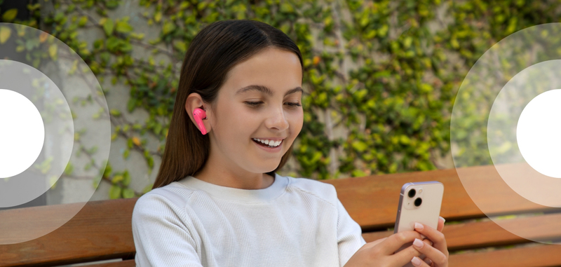 Belkin SOUNDFORM Nano True Wireless Earbuds for Kids - Pink