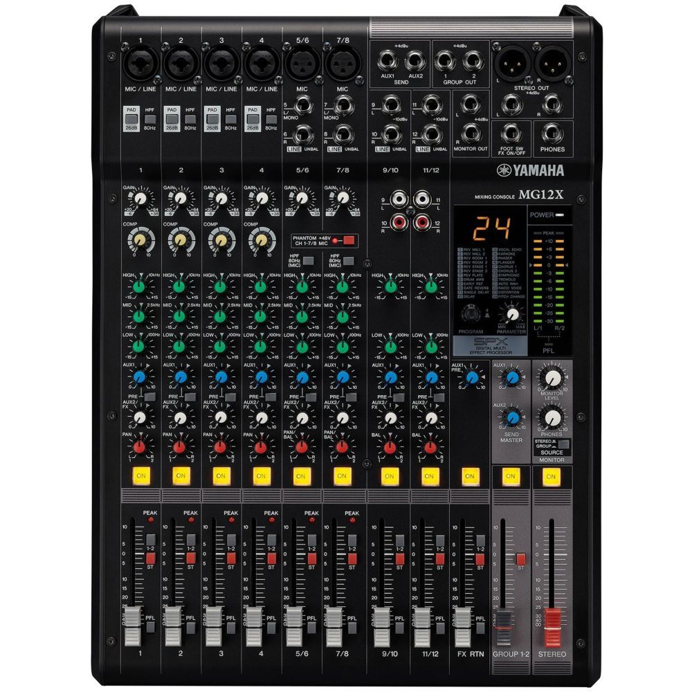 Yamaha MG12X Cv 12-Channel Stereo Mixer Black