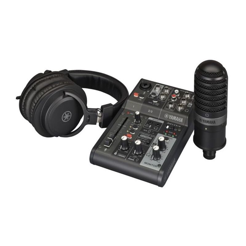 Yamaha AG03MK2 LSPK Live Streaming Pack (Mixer / Microphone / Headphones / XLR Cable) - Black Yamaha AG03MK2 LSPK Live Streaming Pack (Mixer / Microphone / Headphones / XLR Cable) - Black
