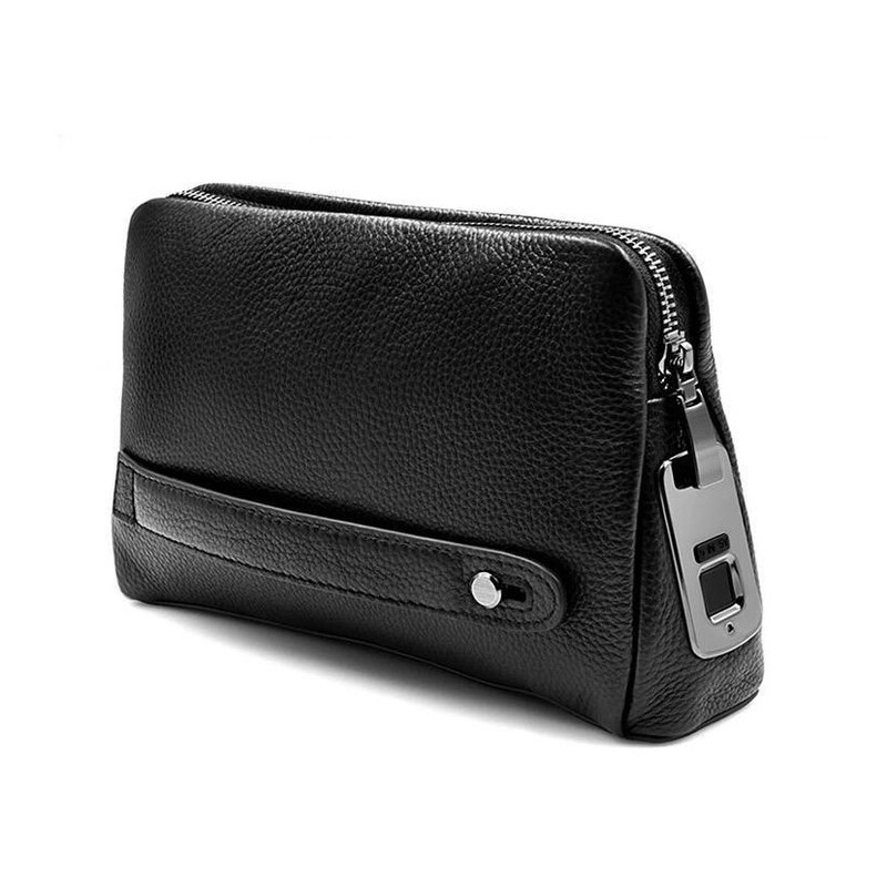 Flip Lock Men High End Fingerprint Lock Handbag