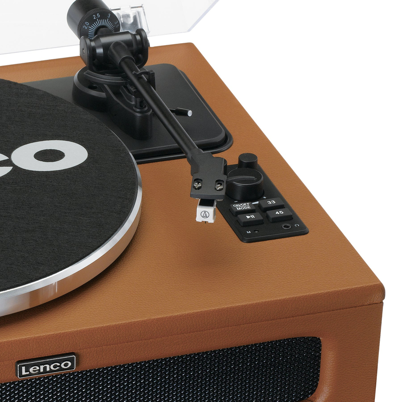 Lenco LS-430BN Turntable With Built-In Speakers Brown