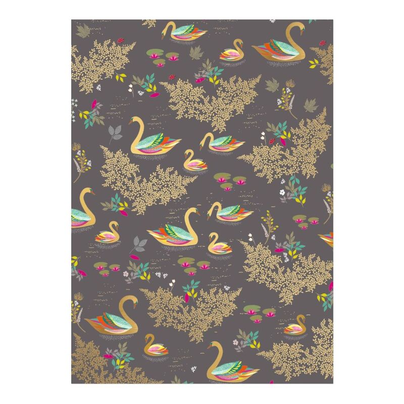 Penny Kennedy Swans Flat Wrap