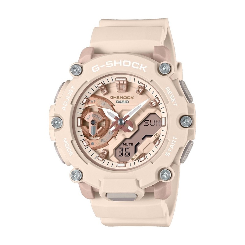 Casio G-Shock Gma-S2200M-4Adr Analog-Digital Ladies Watch Beige Pink