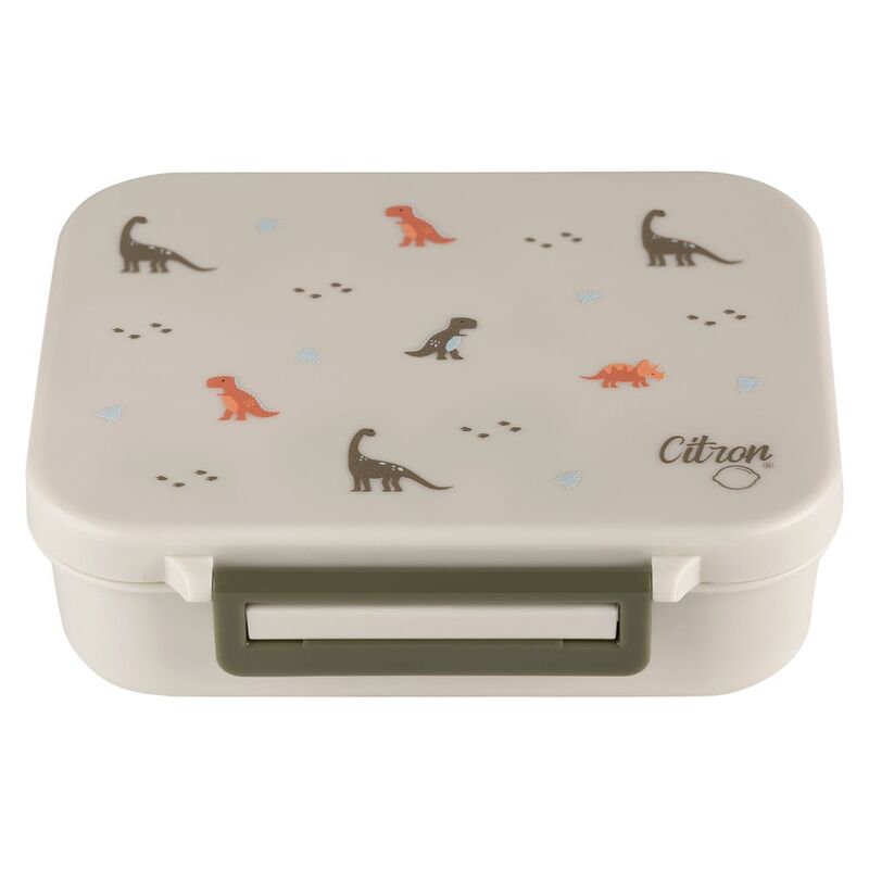 Citron Tritan Snackbox with 3 Compartments - Dino Citron Tritan Snackbox with 3 Compartments - Dino